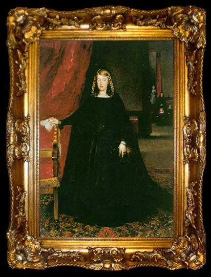 framed  unknow artist The Empress Dona Margarita de Austria in Mourning Dress, ta009-2